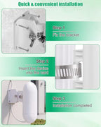 PUWJNV Adjustable Outdoor Antenna Wall Mount Bracket with Cable Tray
