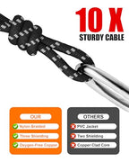 VANDESAIL XLR Microphone Cables, Nylon-Braided 6-Pack