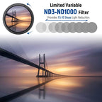 Neewer 72mm Variable ND3-ND1000 Neutral Density Filter