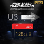 TECKFLARY 128GB microSD Class 10 Card 2-Pack with SD Adapters