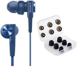 Sony MDRXB55APL_K1 Extra Bass Earbud Mic Headset Bundle