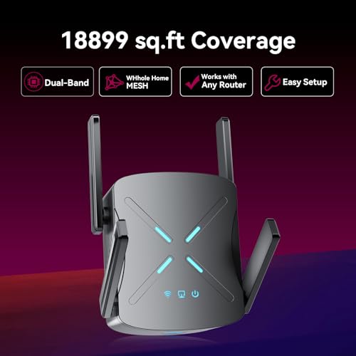 Fixcore AX2400 WiFi 6 Extender and Signal Booster — main product image