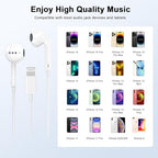 GAXIWILO Lightning Wired iPhone Earbuds with Mic (2-Pack)