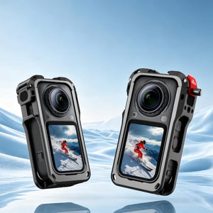 Insta360 X6 Metal Cage Protective Frame with Cold Shoe Mounts