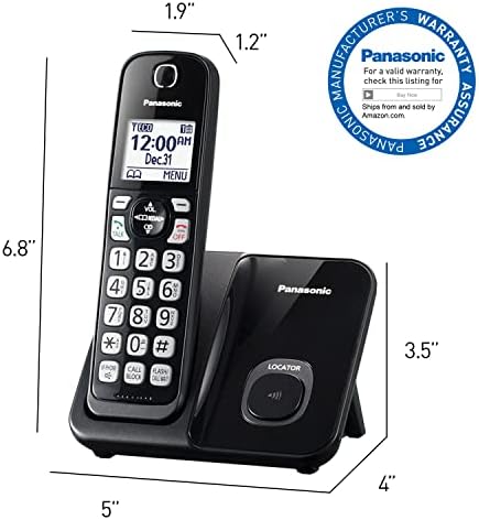 Panasonic KX-TGD610B Cordless Phone System with Call Blocking