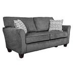 Lexicon 194840112167 Mineola Gray Chenille Flared Loveseat