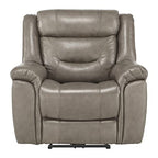 Lexicon 194840134374 Finlay Leather Power Reclining Chair - Brownish Gray