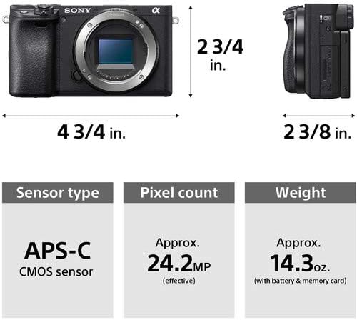 Sony a6400 Mirrorless Camera 18-135mm Lens Bundle