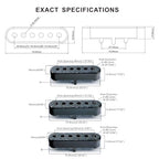 OVSAL Brass Single-Coil Pickup Covers for Strat, Set of 3