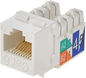 Monoprice 105384 Cat6 Punch Down Keystone Jack - White — main product image