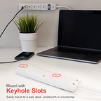 GE 67122 Power Strip: 6-Outlet, 8ft Cord, Heavy Duty, UL Listed