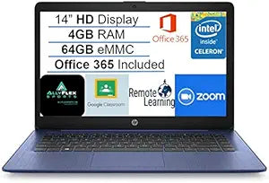 HP STREM 14 Intel Celeron Laptop - 4GB 64GB - Blue — main product image
