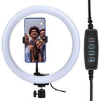 Tbest 12-Inch Ring Light with Phone Mount and USB Power