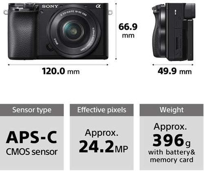 Sony ILCE6100L/B Alpha a6100 Mirrorless Camera 16-50mm Lens