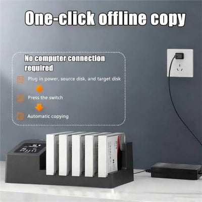 Generic 5-Bay USB-C HDD Enclosure with Offline Cloning