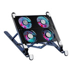 MINGLEA Foldable Laptop Cooling Stand with Quiet LED Fan