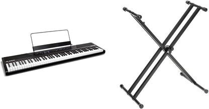 Alesis Recital 88-Key Digital Piano Keyboard Stand Bundle
