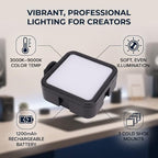 Sanpyl LED Video Light with Cold Shoe and Adjustable Color Temperature