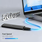 NICEKEY Aluminum M.2 SATA NGFF SSD Enclosure, USB 3.2 Gen 1