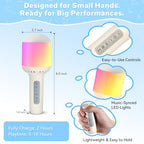 StageSound Kids Karaoke Microphone with Bluetooth and LED Lights