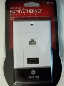 GE 87722 HDMI Ethernet RJ45 Wall Plate — main product image