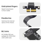 Raxmolo PCIe 3.0 X1 to M.2 NVMe 90-Degree SSD Riser Adapter