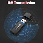 QLECMSGSW Driver-Free Bluetooth 5.0 Audio Transmitter Dongle