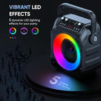 CYY Portable Karaoke Machine with 2 Wireless Microphones