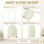 HANGING BULBS Ivory Waterfall Draped Arch Cover Set