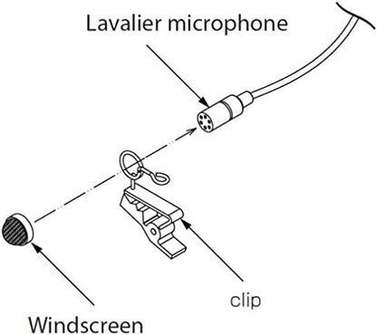 Tascam TM-10LWH White Lavalier Microphone