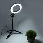 Yctze 6-Inch USB Ring Fill Light with Tripod and Selfie Stick