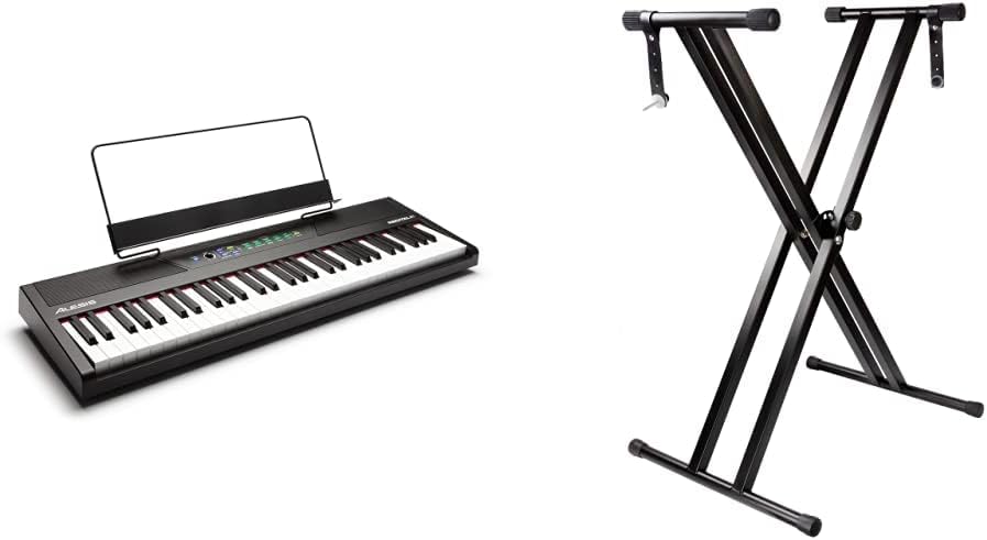 Alesis 61 Recital Digital Piano Keyboard Bundle