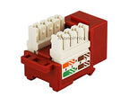 Monoprice 105375 Cat5E Punch Down Keystone Jack Red