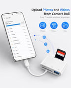 Generic 3-in-1 USB-C SD and MicroSD Card Reader