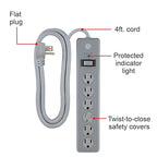GE 62455 6-Outlet Surge Protector 4ft Cord