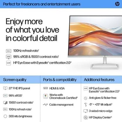 HP AMZE1HP527SF 527sf 27" FHD IPS 100Hz Monitor