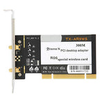 GOTOTOP 300Mbps PCI Wireless Network Card with Dual Antennas