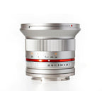 Rokinon RK12M-FX-SIL 12mm F2.0 Ultra Wide Fujifilm Lens
