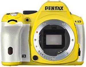 Pentax K-50 Digital SLR Camera Yellow/White Body Only