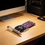FEHUZHU ASM2824 Drive Bay Expansion Card with Cooling Fan