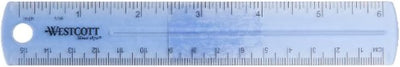 Westcott 6-Inch Plastic Ruler - Assorted Colors, 2-Pack