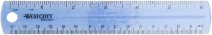 Westcott 6-Inch Plastic Ruler - Assorted Colors, 2-Pack