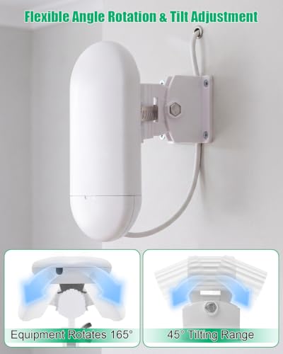 PUWJNV Adjustable Outdoor Antenna Wall Mount Bracket with Cable Tray