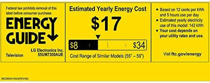 LG 55UM7300AUE 55" 4K Smart UHD TV AI ThinQ (Renewed)