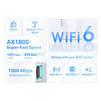 TP-Link RE600X AX1800 WiFi 6 Range Extender (Renewed)