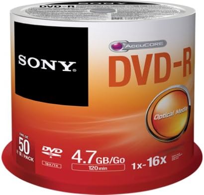 Sony 50DMR47SP 16x DVD-R 4.7GB 50-Pack Spindle