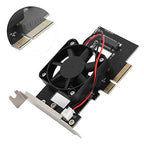 Aurovibe NVMe M.2 to PCIe x4 Adapter Card with Cooling Fan