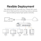 QNAP QSW-M2106-4C-US 10-Port 10GbE/2.5GbE Web Managed Switch