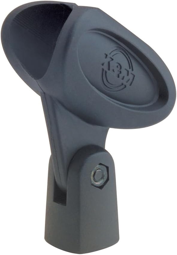 K&M 85055 Microphone Clip Holder Standard Black — main product image
