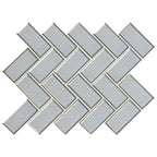 MSI AMZ-M-00275 Ice Bevel Herringbone Glass Mosaic Tile